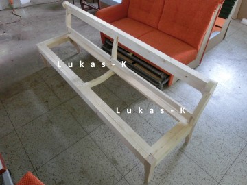 Sitzbänken - Holzkonstruktion