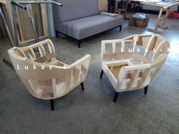 Sessel und Stühle - Holzkonstruktion