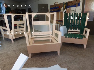 Sessel und Stühle - Holzkonstruktion